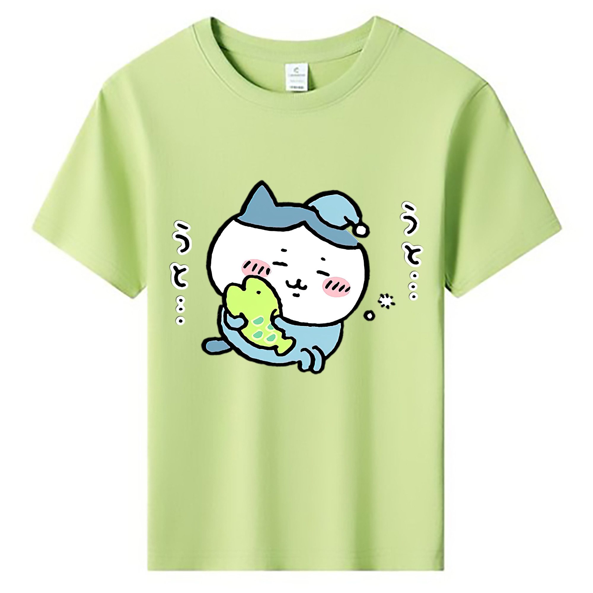 （画像用） ちいかわ ハチワレ Chii-kawa hachiware 綿100％キッズTシャツ（フロントプリント）